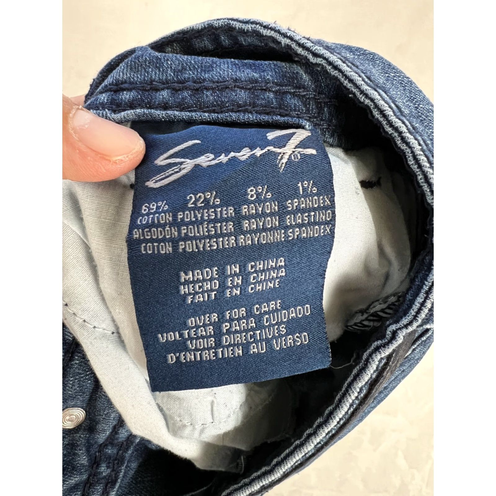 Vintage Seven7 Women Jeans Cropped Slim Straight Mid Rise Denim 8 Medium Wash Size 30" / US 8 / IT 44 - 7 Thumbnail
