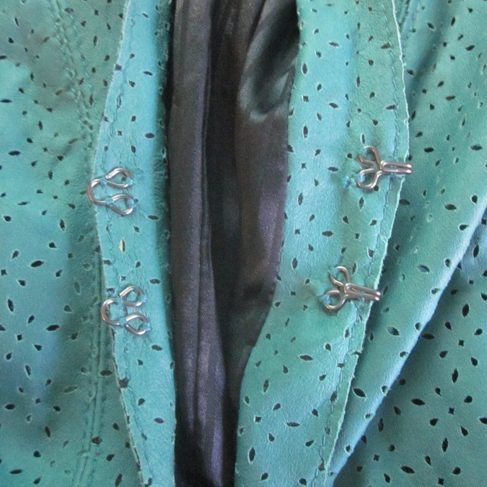 Other Alpine Stars By Denise Focil Green Leather Jacket Size S Size S / US 4 / IT 40 - 4 Thumbnail