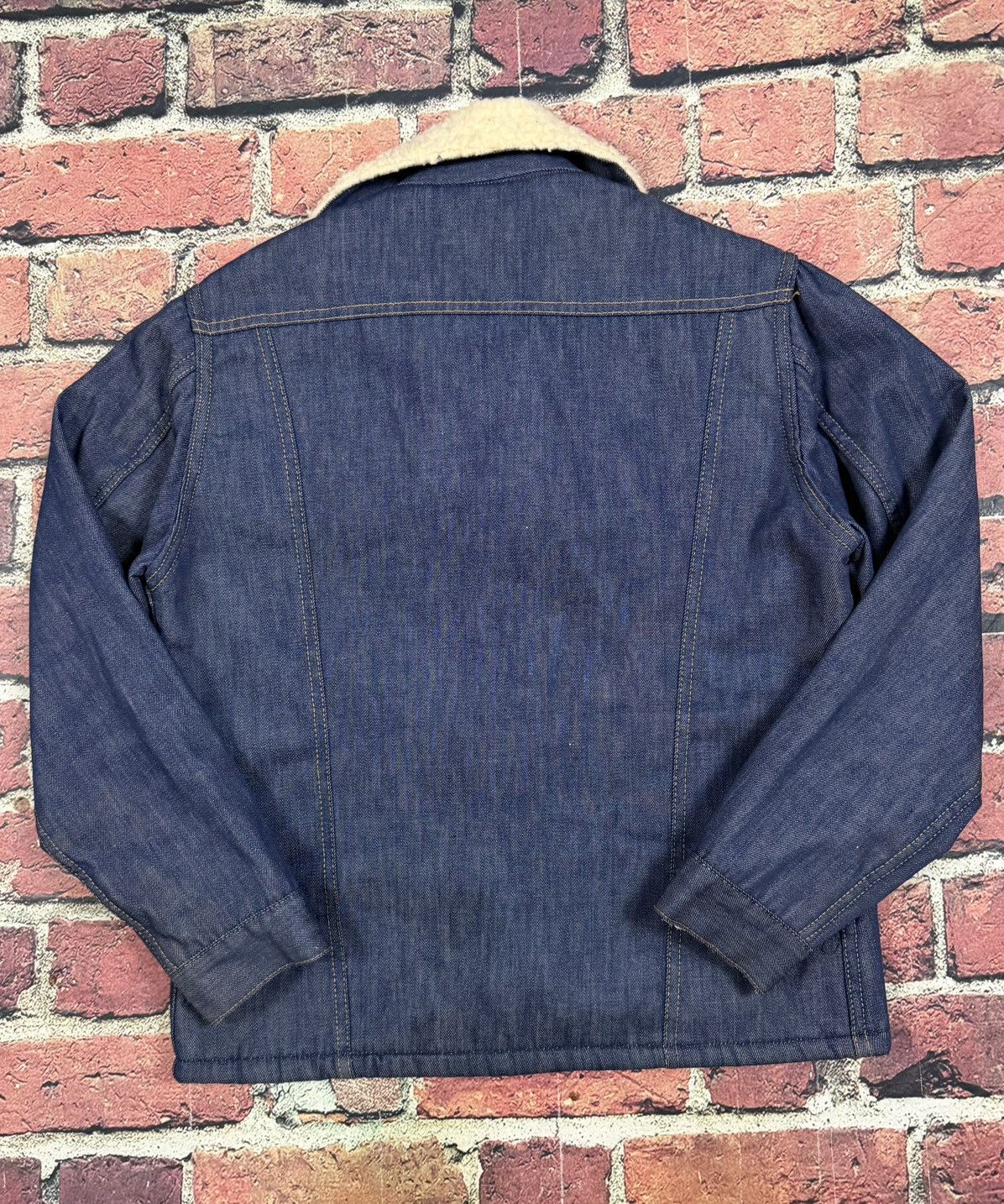 Sears Vintage Roebucks Sears Denim Trucker Jacket Sherpa Lined Size US M / EU 48-50 / 2 - 2 Thumbnail