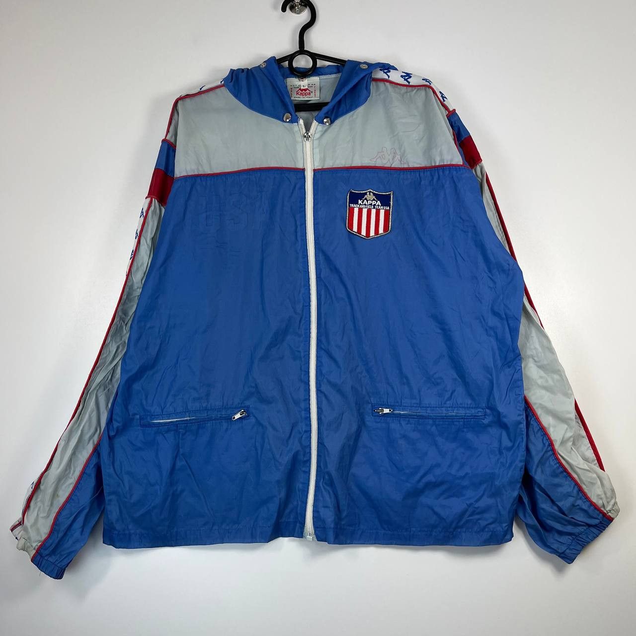 Kappa Vintage Kappa Usa Track Jacket Windbreaker Full Zip Size L Size US L / EU 52-54 / 3 - 1 Thumbnail