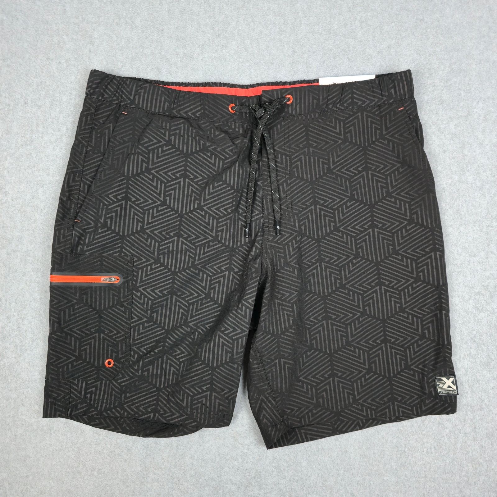 ZeroXposur NWT ZeroXposur Mens Large UV Black Lined Swim Trunks Size US 37 - 1 Thumbnail