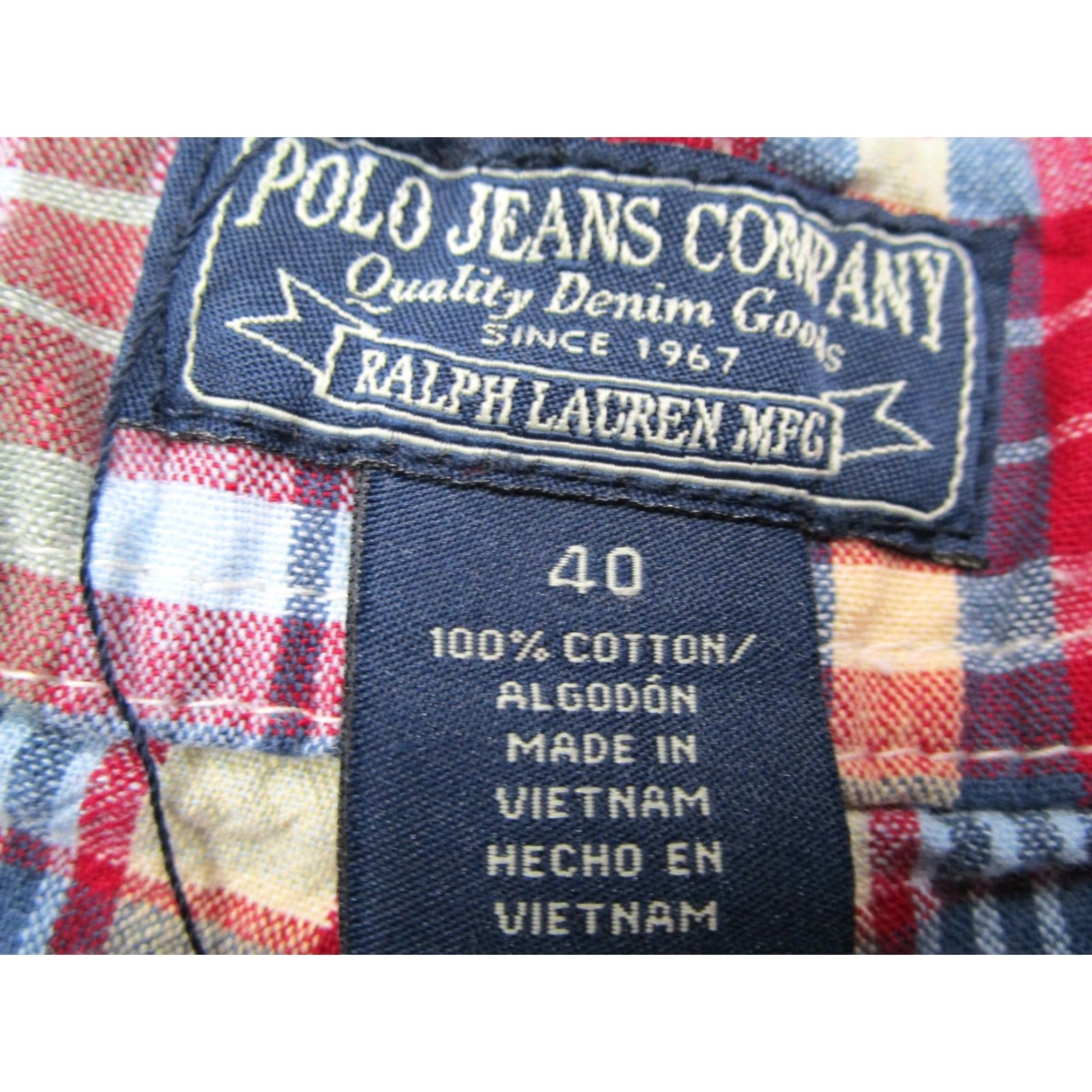 Polo Ralph Lauren Polo Jeans Ralph Lauren Shorts Mens 40 Red Plaid Cargo 10" Golf Casual Work Colorful Men’s 40 Red Cargo Shorts Polo Jeans Ralph Lauren Size US L / EU 52-54 / 3 - 2 Thumbnail