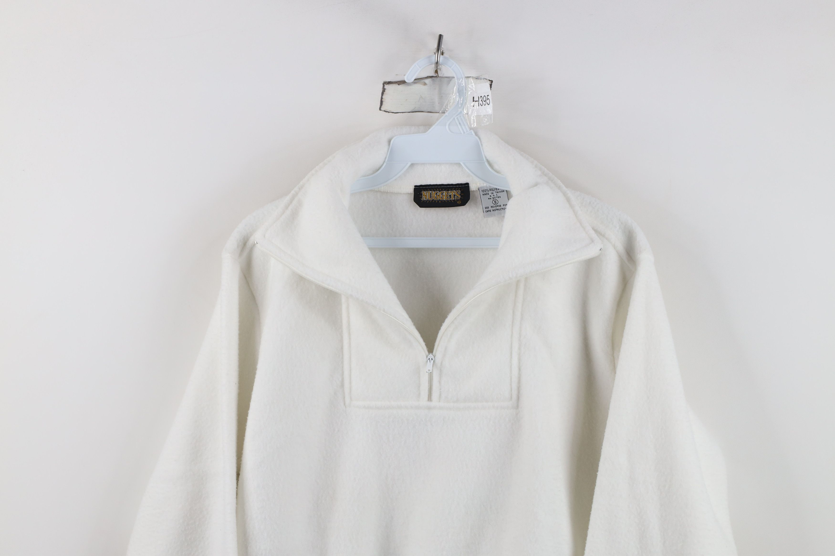 Vintage Vintage 90s Streetwear Half Zip Pullover Sweater White Size S / US 4 / IT 40 - 2 Thumbnail