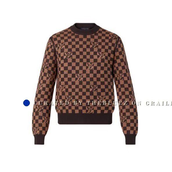 Louis Vuitton Louis Vuitton Damier All-Over Print Sweater Size US M / EU 48-50 / 2 - 1 Thumbnail