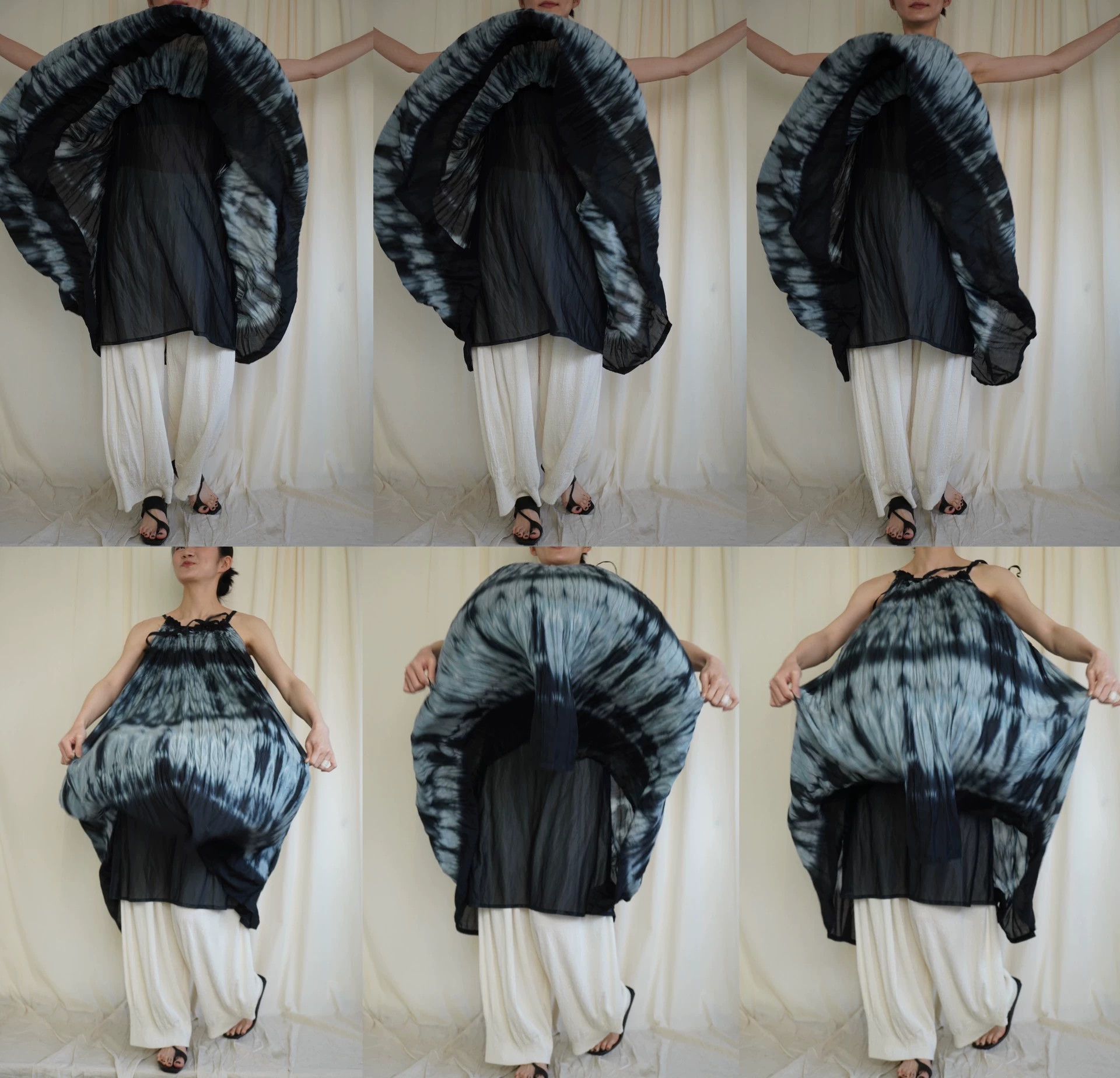 Issey Miyake ISSEY MIYAKE me 2000s TieDye Drawstring Cami Dress Size ONE SIZE - 1 Thumbnail