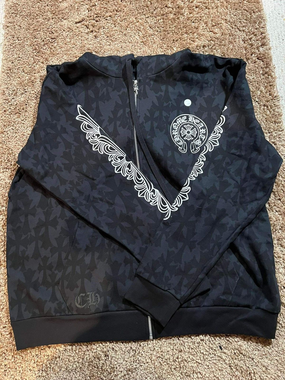 Chrome Hearts Chrome Hearts Cemetery Cross Monogram Hoodie