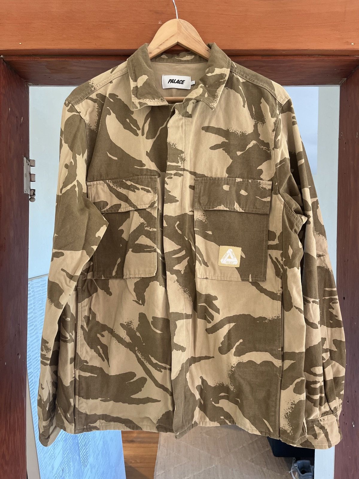 Palace camo canvas shirt