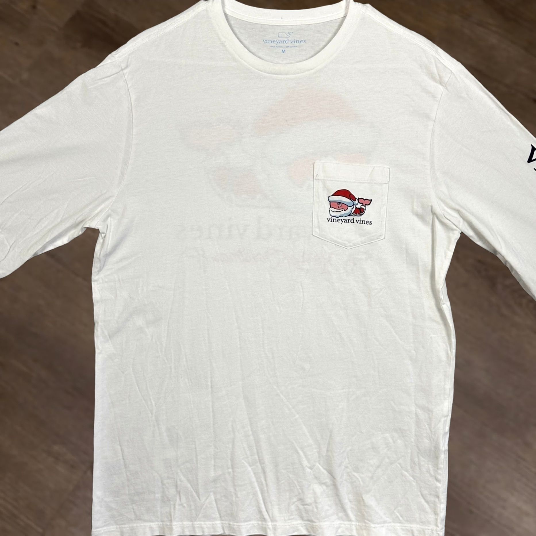 Vineyard Vines Vineyard Vines Shirt Adult Medium Long Sleeve White Santa Merry Christmas Size US M / EU 48-50 / 2 - 1 Thumbnail
