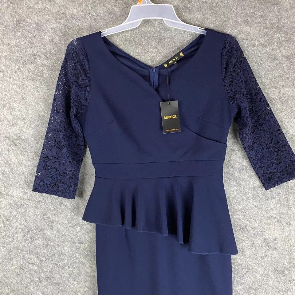 Other Miusol Dress Large Women's Blue Nylon Blend Adults NWD L Size L / US 10 / IT 46 - 2 Thumbnail