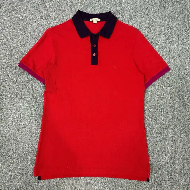Burberry Red Cotton Men's Polo Shirt