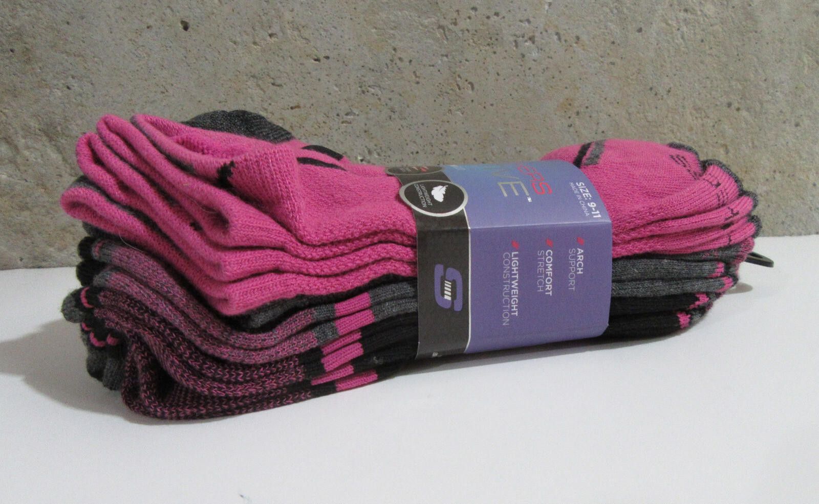 SKECHERS Skechers Active Low Cut Socks Black Pink and Grey Pack of 6 Size ONE SIZE - 4 Thumbnail