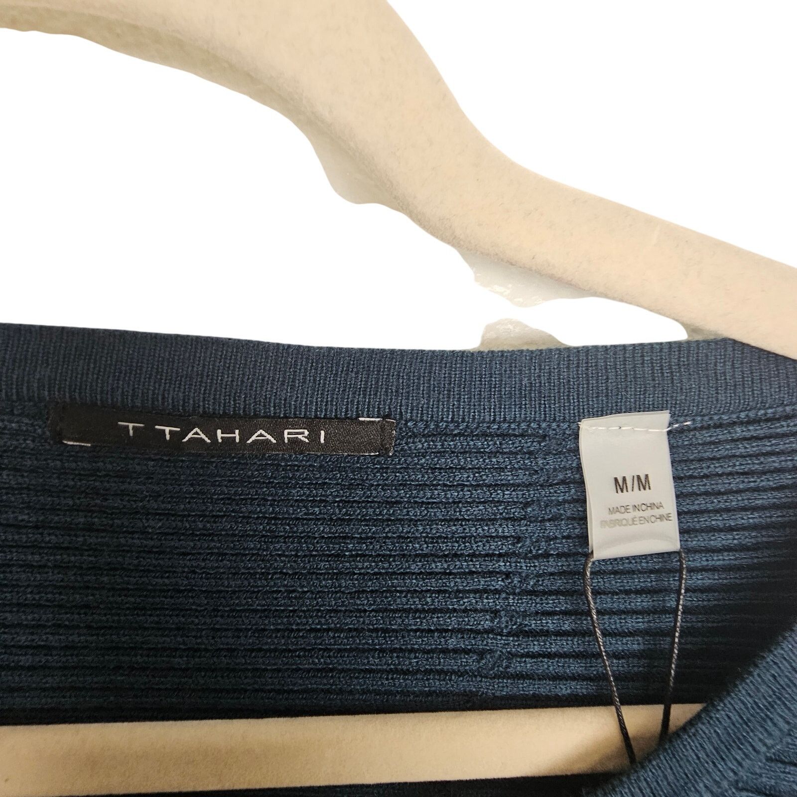 Elie Tahari NEW Tahari Sweater Navy Blue Pullover Sweater Long Sleeve M Size M / US 6-8 / IT 42-44 - 7 Thumbnail