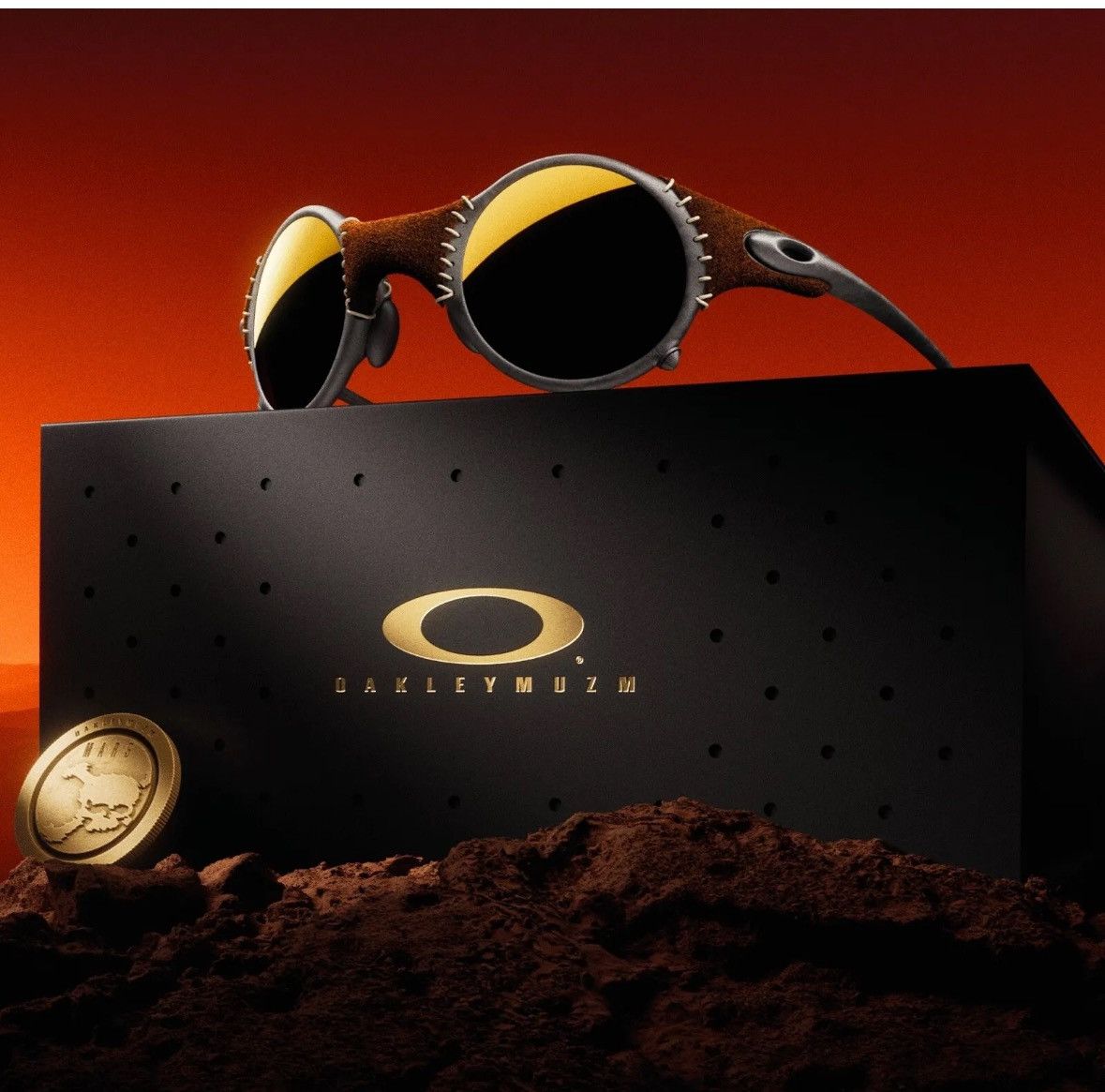Oakley 2023 Oakley Muzm Mars X-Metal Leather Sunglasses Size ONE SIZE - 2 Thumbnail
