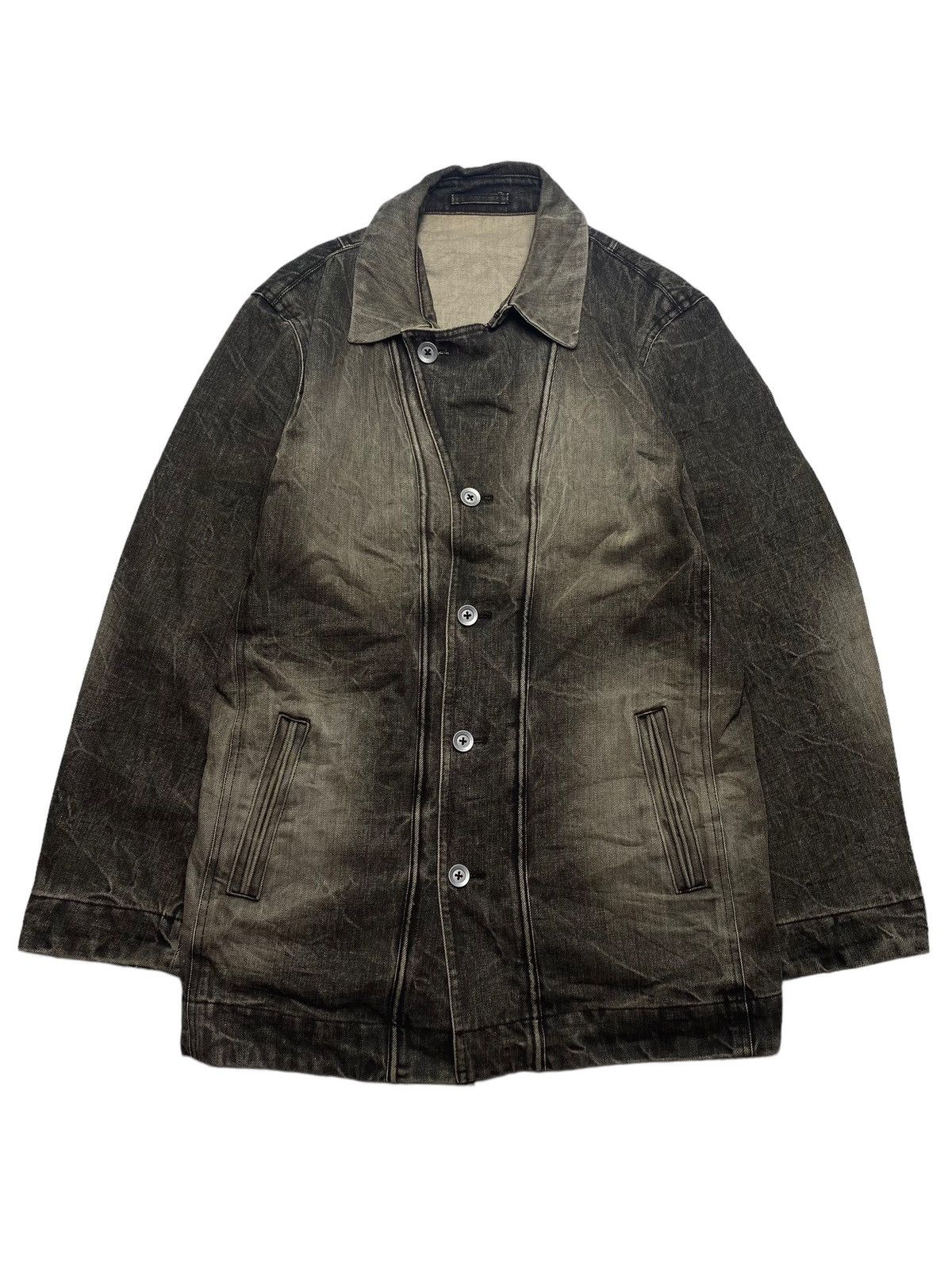 If Six Was Nine 1990s Jun Men - Mud Wash Denim Jacket Size US L / EU 52-54 / 3 - 3 Thumbnail