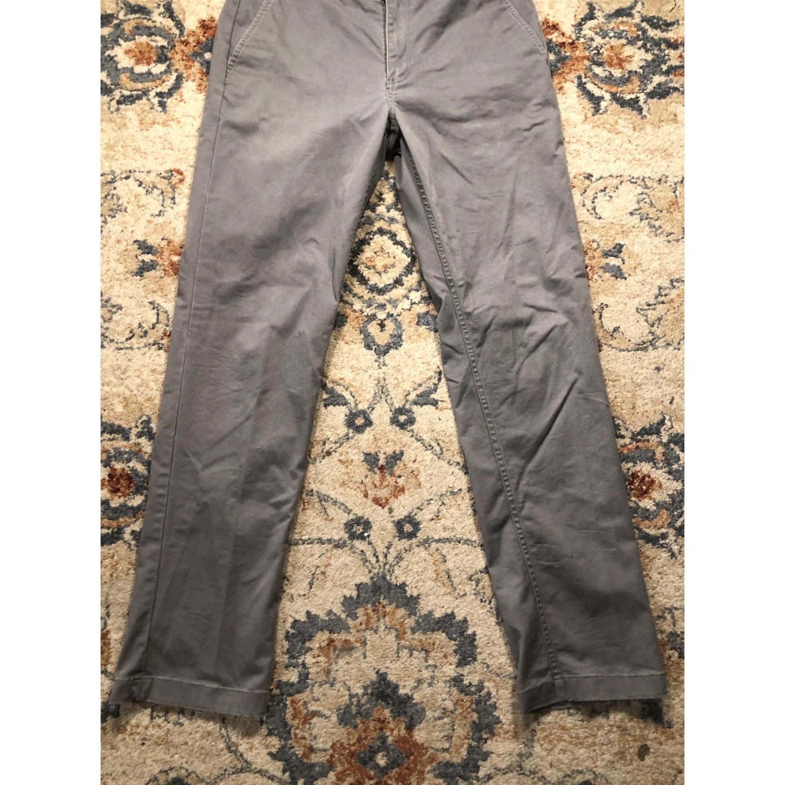 Duluth Trading Company 40 Grit Duluth Trading Pants Mens 34x34 Gray Slim Stretch Chino Casual Workwear Flat Front Size US 34 / EU 50 - 4 Thumbnail