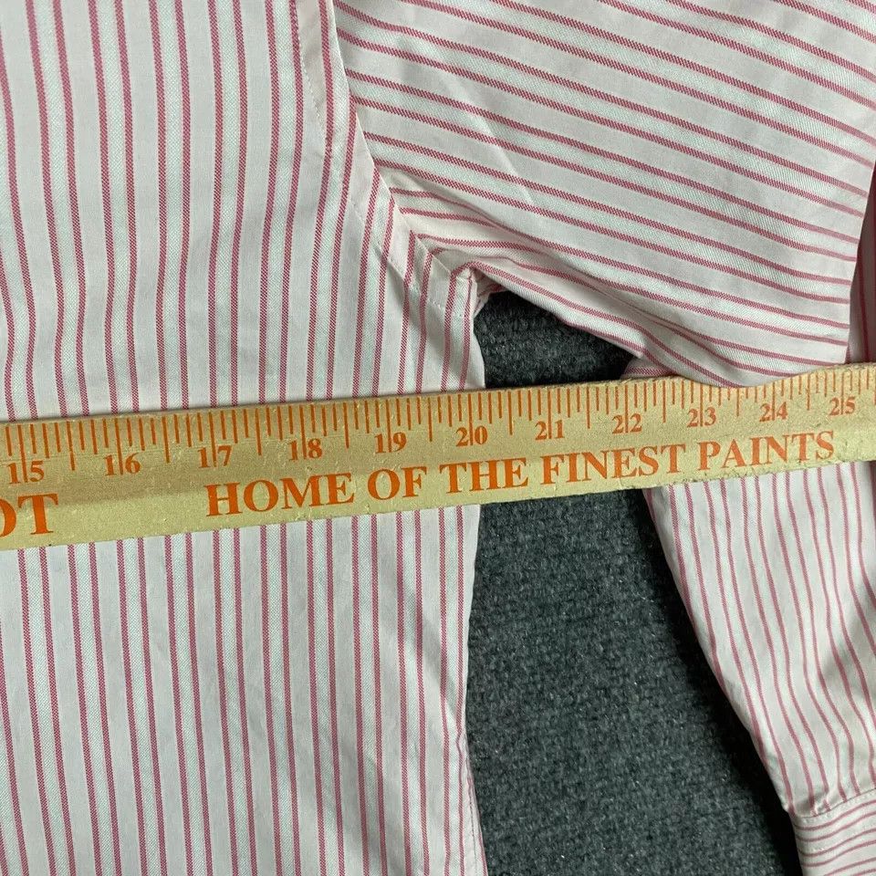 Hugo Boss Hugo Boss Dress Shirt Men's 15.5 39 Long Sleeve Striped Pink Size US M / EU 48-50 / 2 - 6 Thumbnail