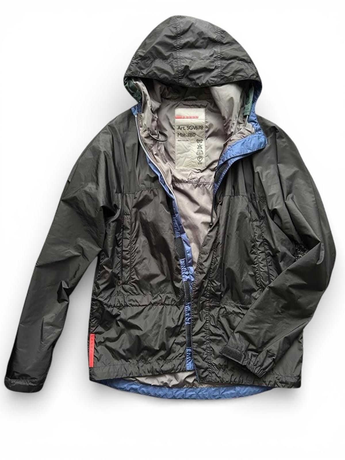 Prada Prada - Men's Black Hooded Raincoat Jacket Size US L / EU 52-54 / 3 - 2 Thumbnail