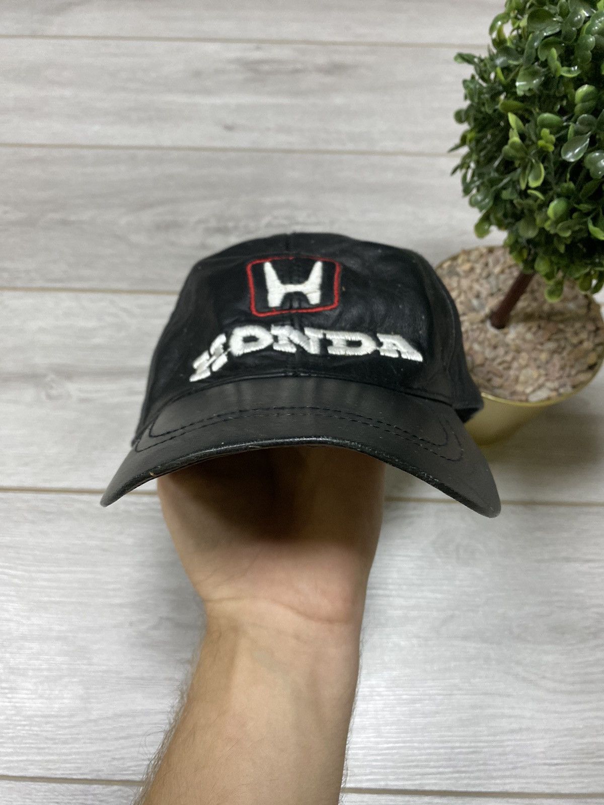 Honda Honda vintage leather racing big logo cap Size ONE SIZE - 3 Thumbnail