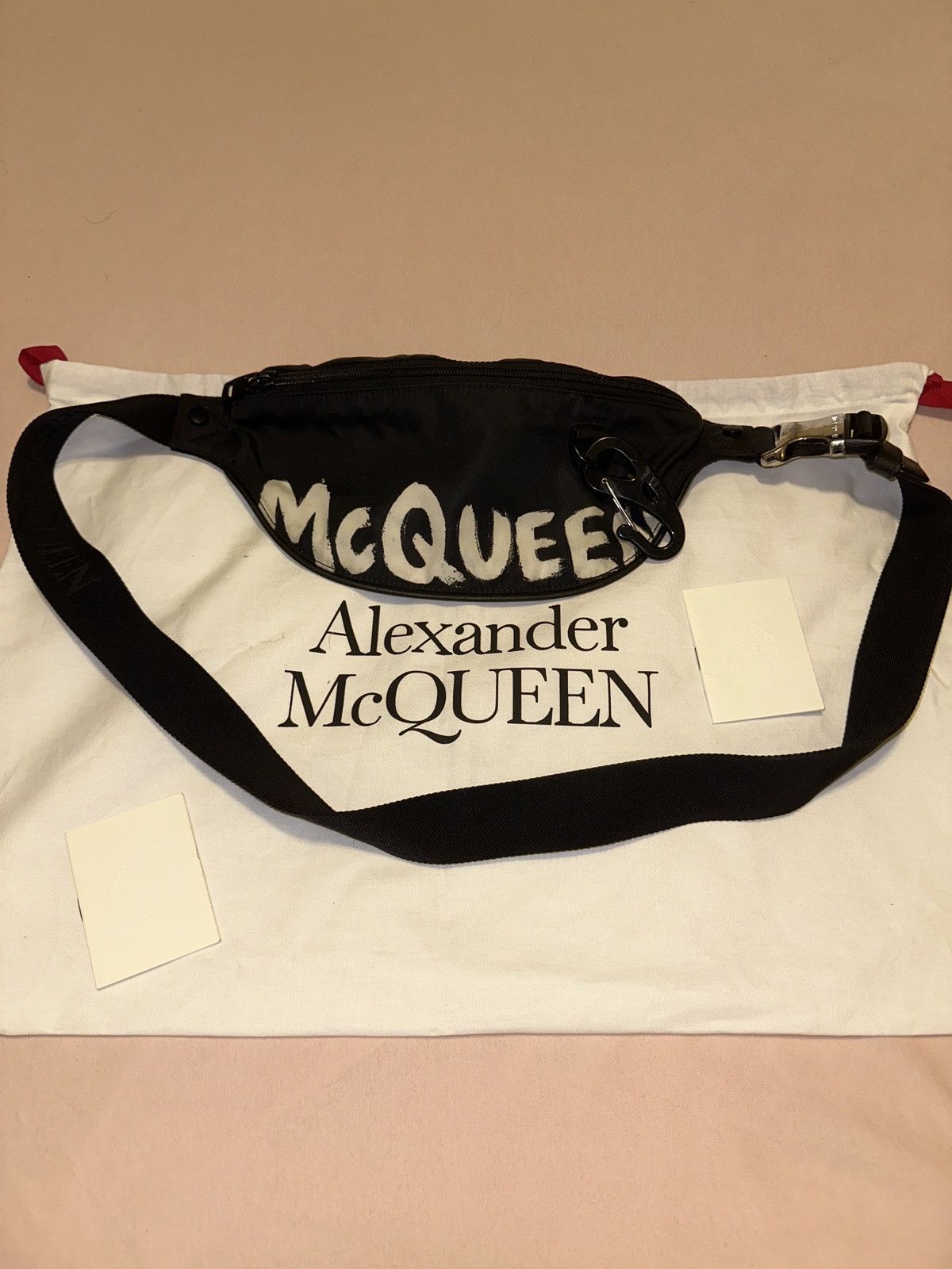 image of Alexander Mcqueen Macqueen Belt Bag in Black, Men's