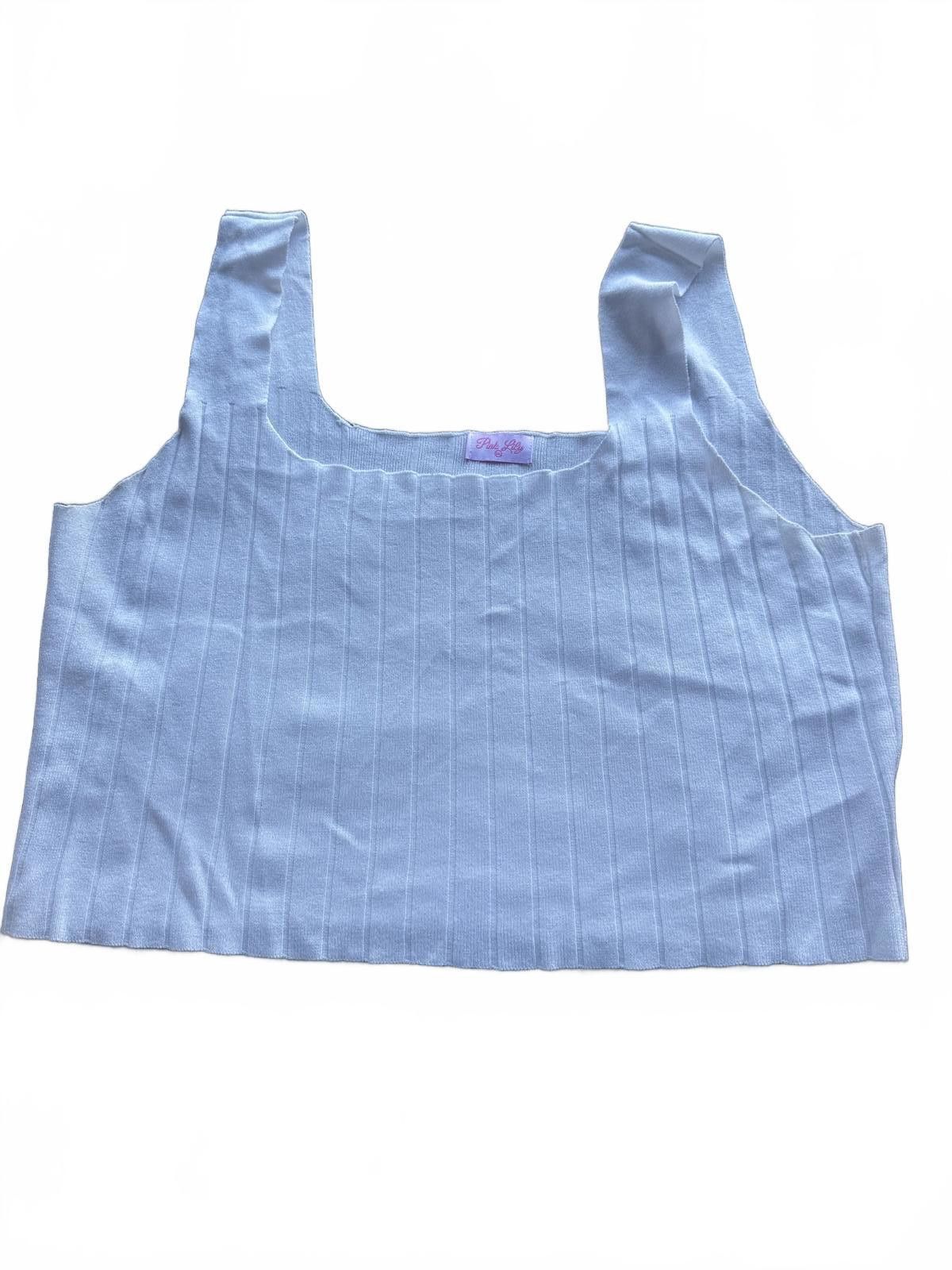 Designer Chic white Cropped Top by Pink Lily Size 3XL / US 20-22 - 1 Thumbnail