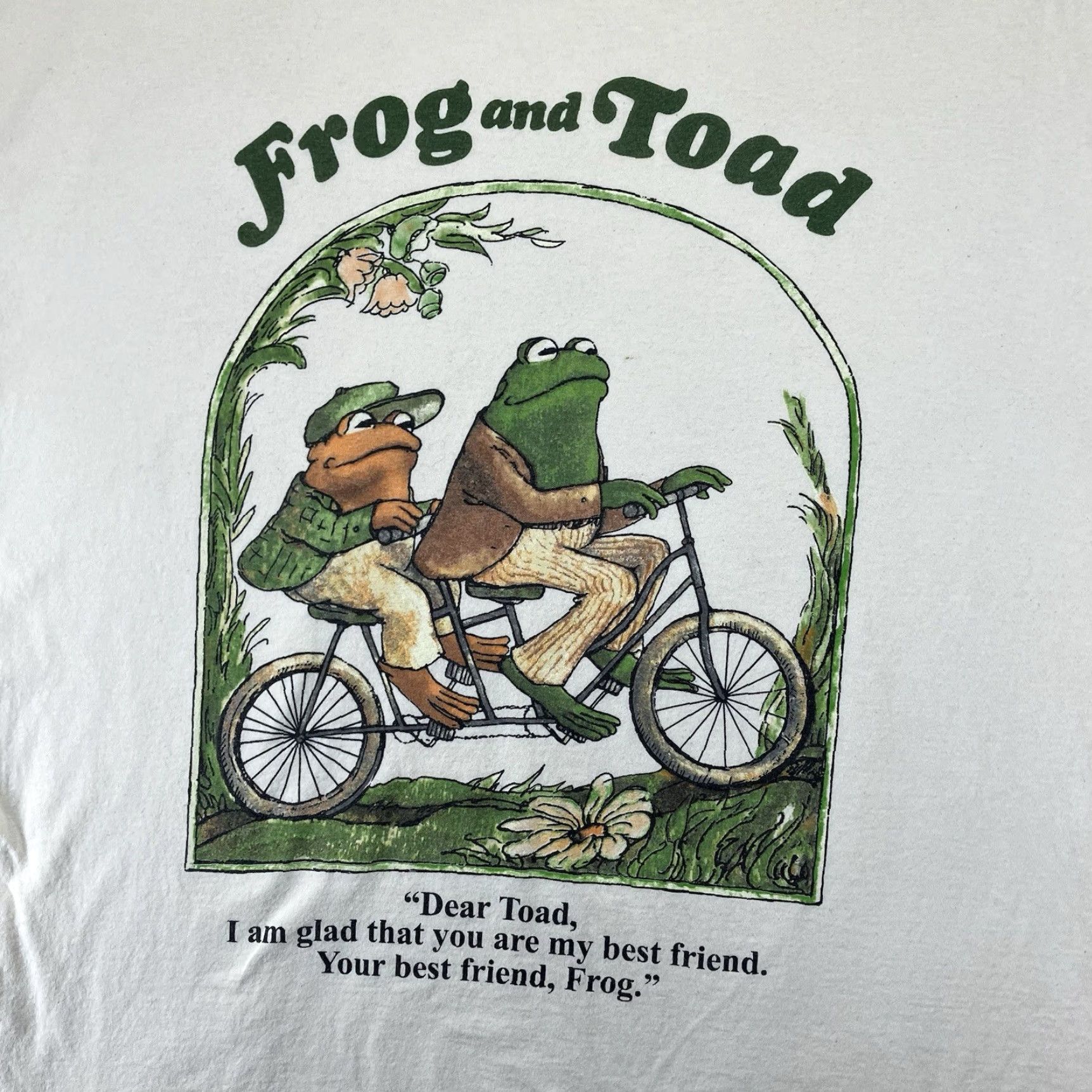 Vintage Frog And Toad T Shirt Frog And Toad Graphic Print Mens XL Beige 70s Retro Classic Friends Animals All Cotton Crew Neck Short Sleeve Size US XL / EU 56 / 4 - 3 Thumbnail