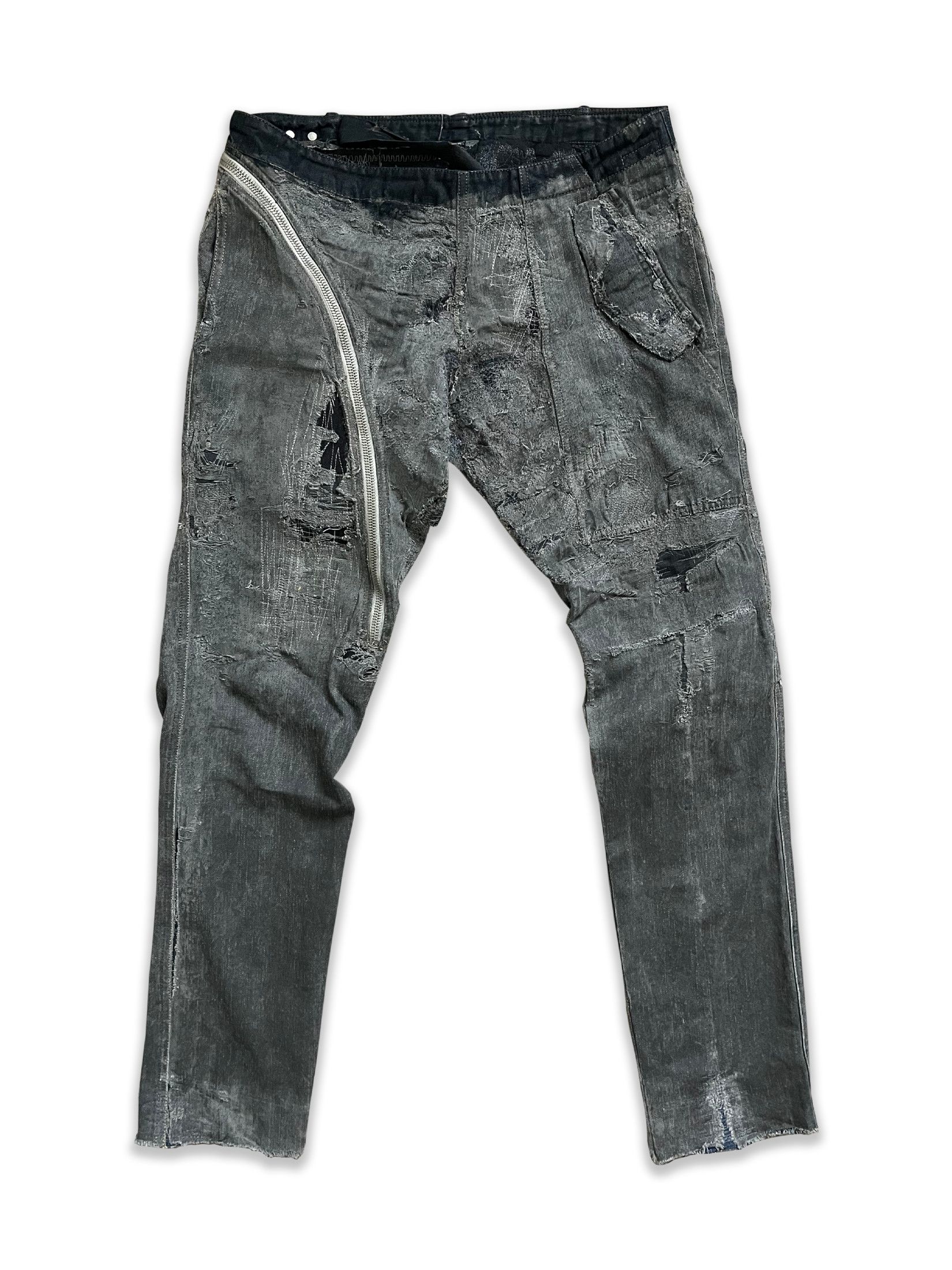 Rick Owens SS09 Rick Owens Hogwash Patchwork Denim Aircuts Size US 33 - 1 Thumbnail