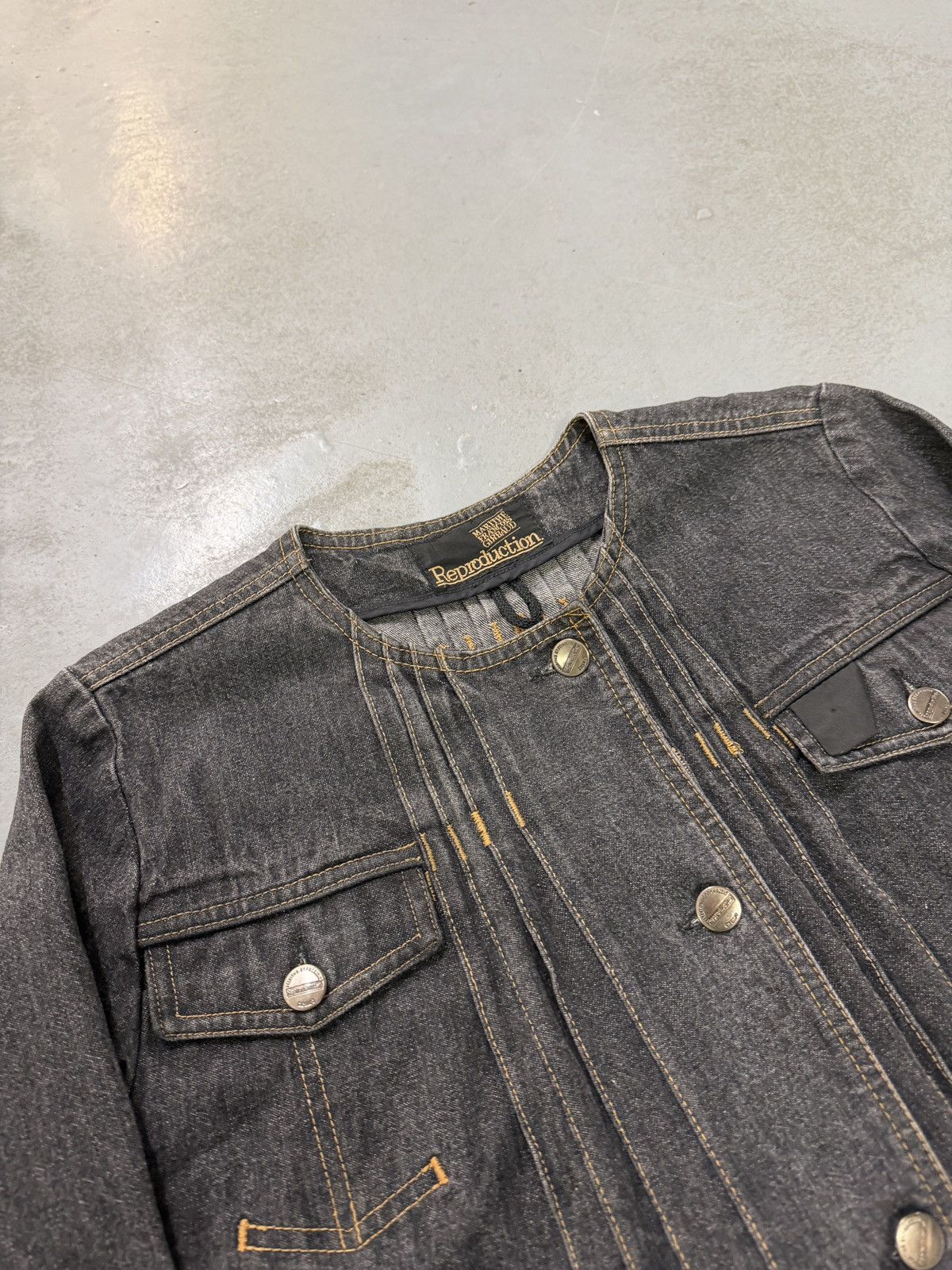 Marithe + Francois Girbaud Marithé + François Girbaud Reproduction Cropped Denim Jacket Size S / US 4 / IT 40 - 3 Thumbnail