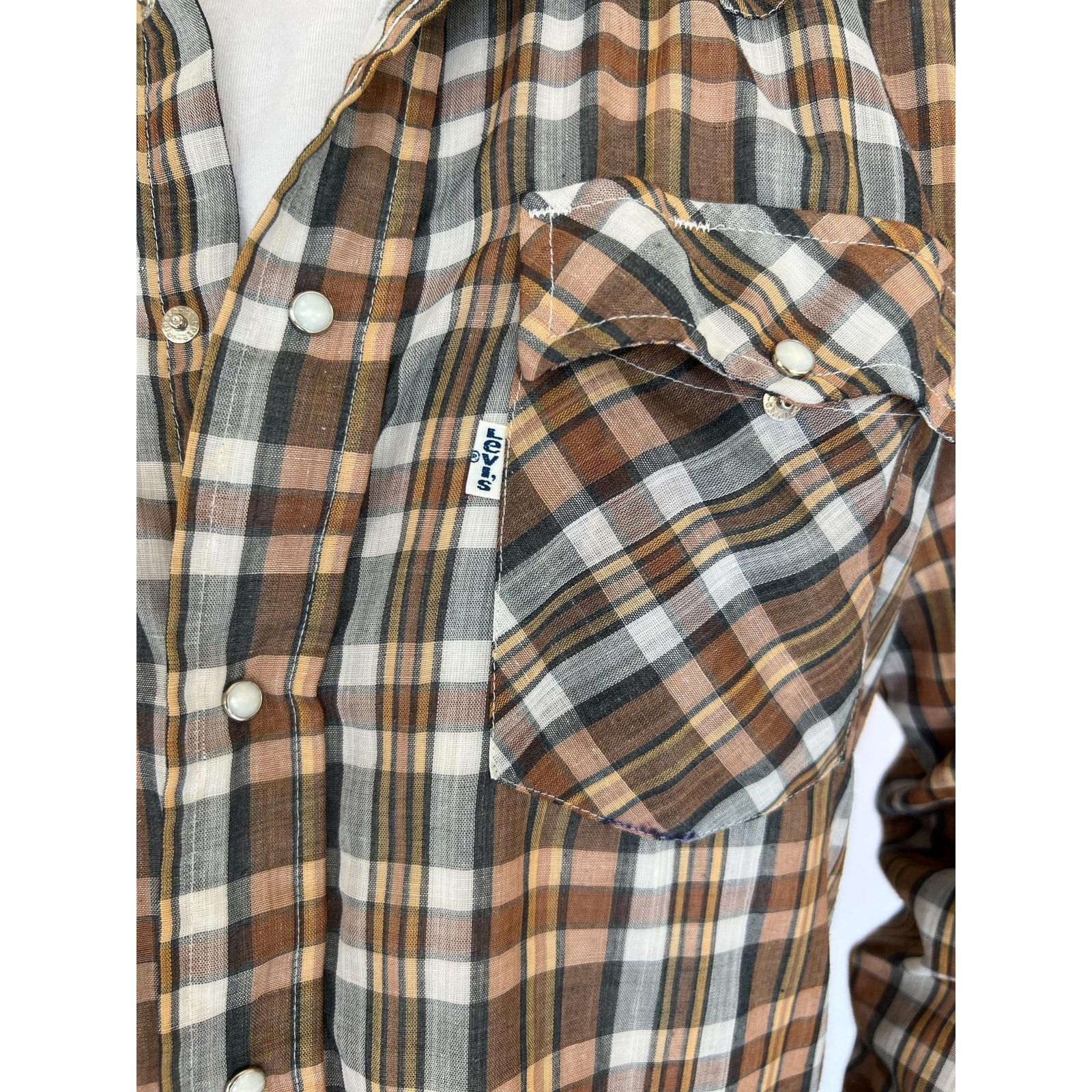 Levi's VTG 70s Plaid Pearl Snap Western Shirt Men’s Size M – Levi’s Size US M / EU 48-50 / 2 - 3 Thumbnail