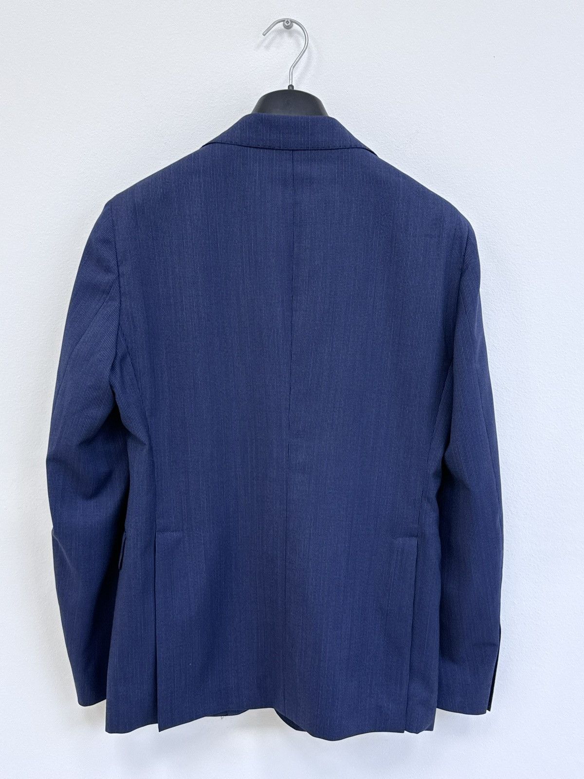 Tagliatore Tagliatore Navy Blue Striped Wool 130s Blazer Jacket Size 38R - 6 Thumbnail