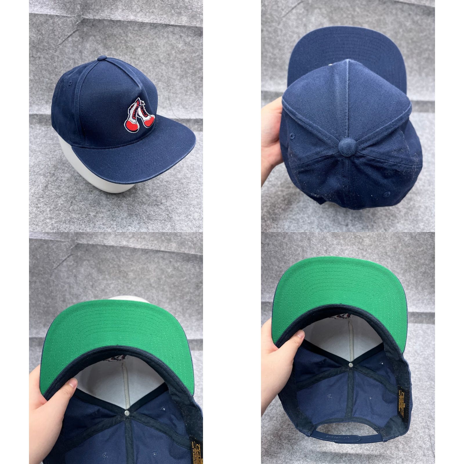 Vintage Yupoong Hat Cap Snap Back Adult One Size Blue 100% Cotton Skate Size ONE SIZE - 8 Thumbnail
