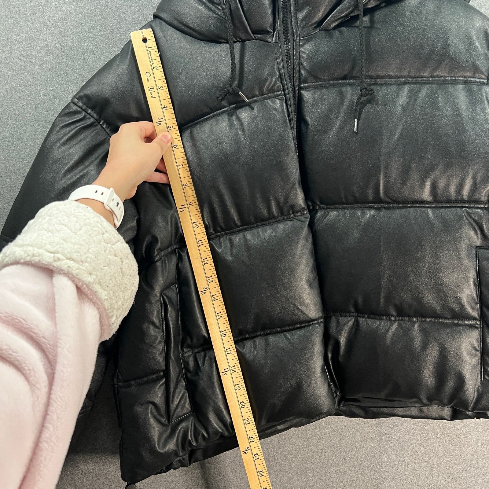 Other Maralyn & Me Hooded Puffer Jacket Faux leather Black Size XXL / US 16-18 / IT 52-54 - 6 Thumbnail