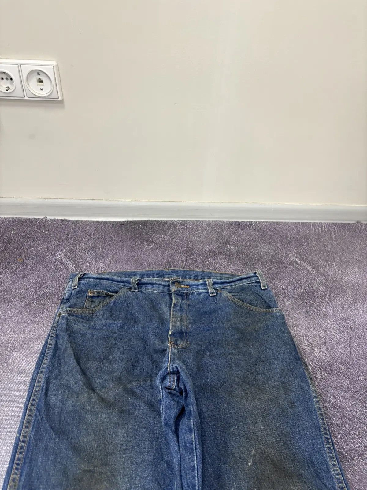 Dickies × Vintage Vintage Dickies Distressed Denim Blue Hype Work Jeans Size US 36 / EU 52 - 11 Thumbnail