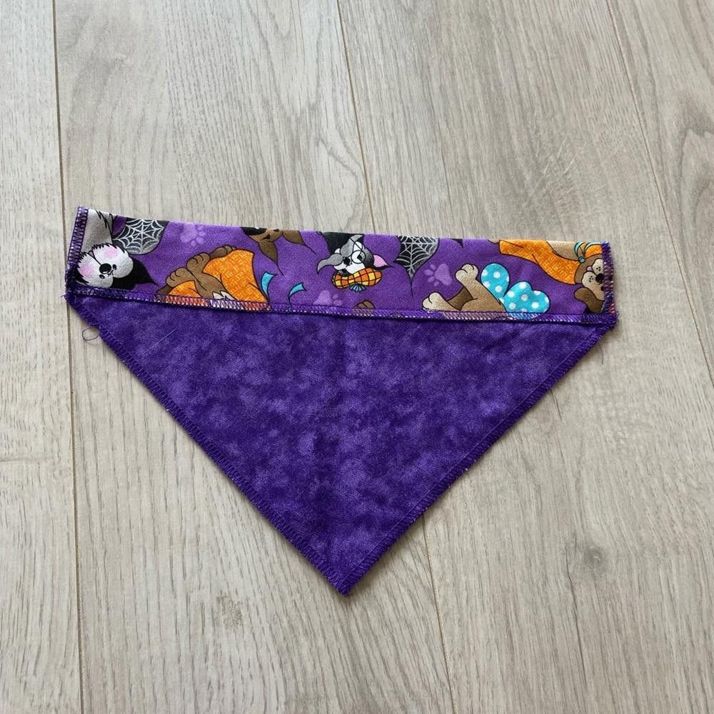 Designer Purple Halloween Dog Bandana Size ONE SIZE - 3 Thumbnail