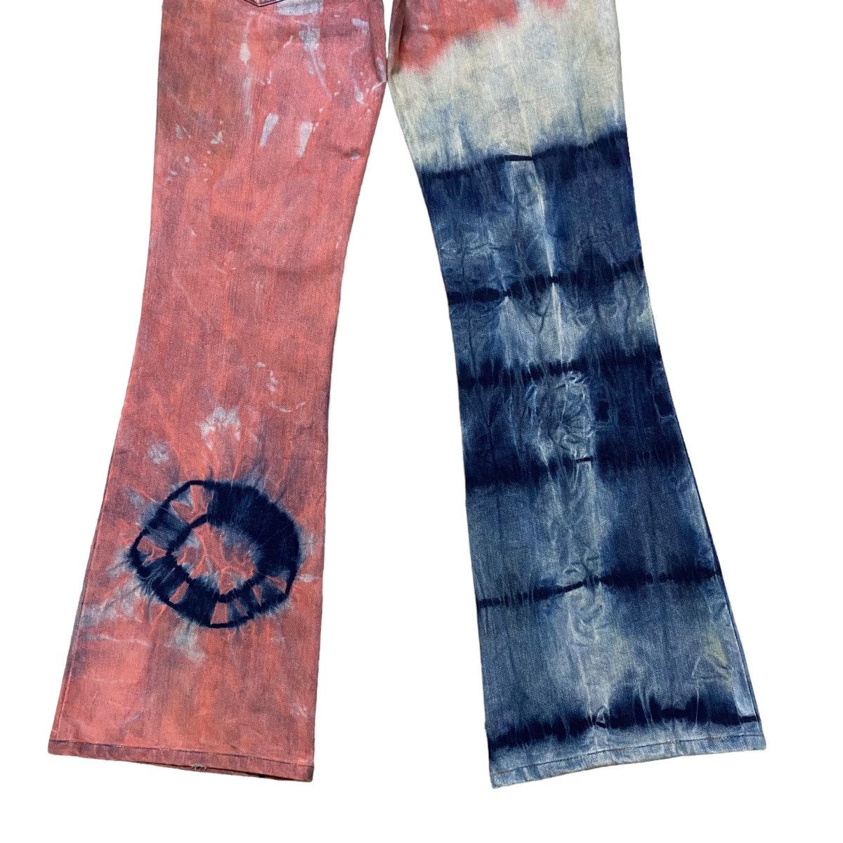 If Six Was Nine Veronica Led Rechwe Denim Flare Jeans Bleach Size US 32 / EU 48 - 12 Thumbnail