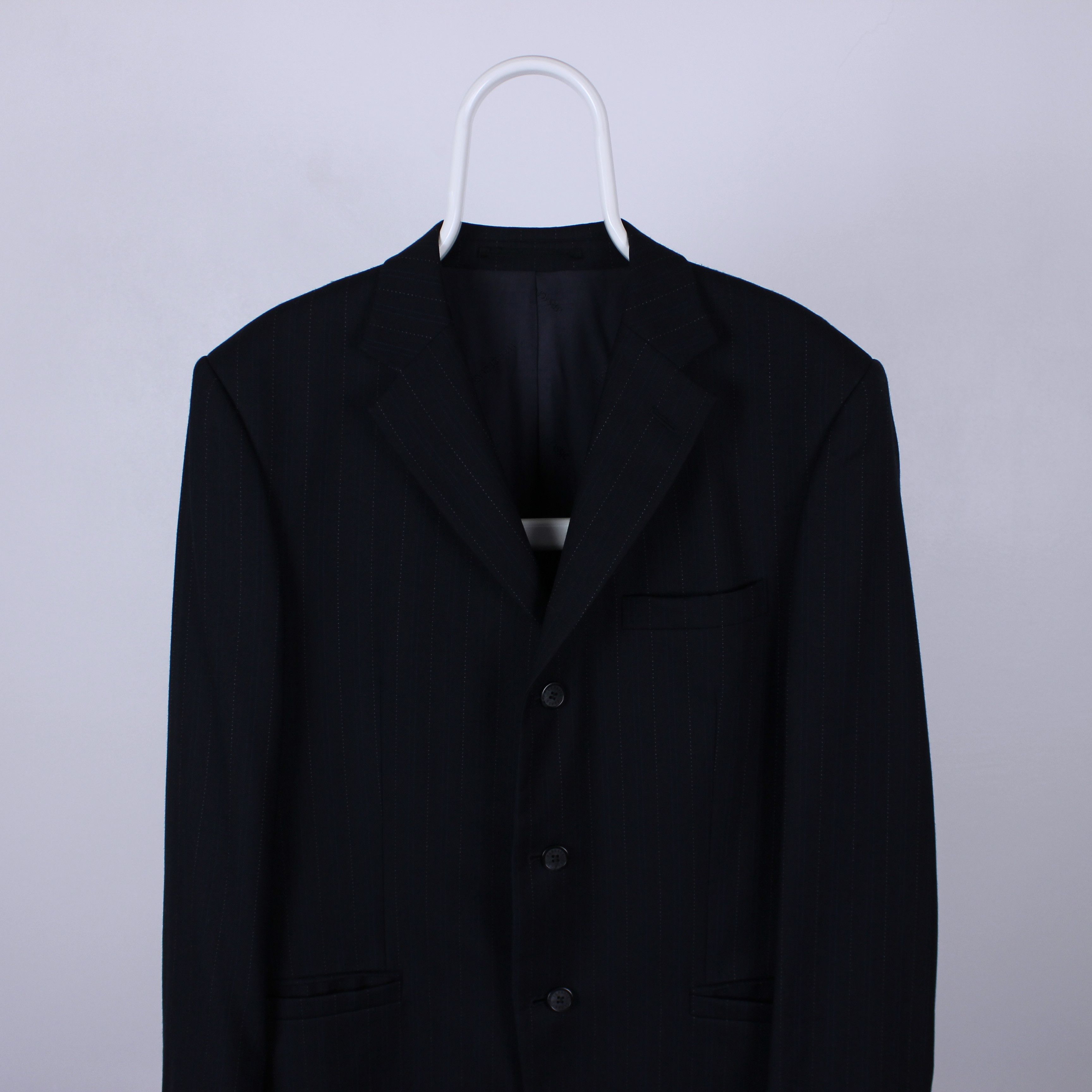 Versace Versace blazer men classic tailoring navy blue striped 50 Size 50R - 14 Thumbnail