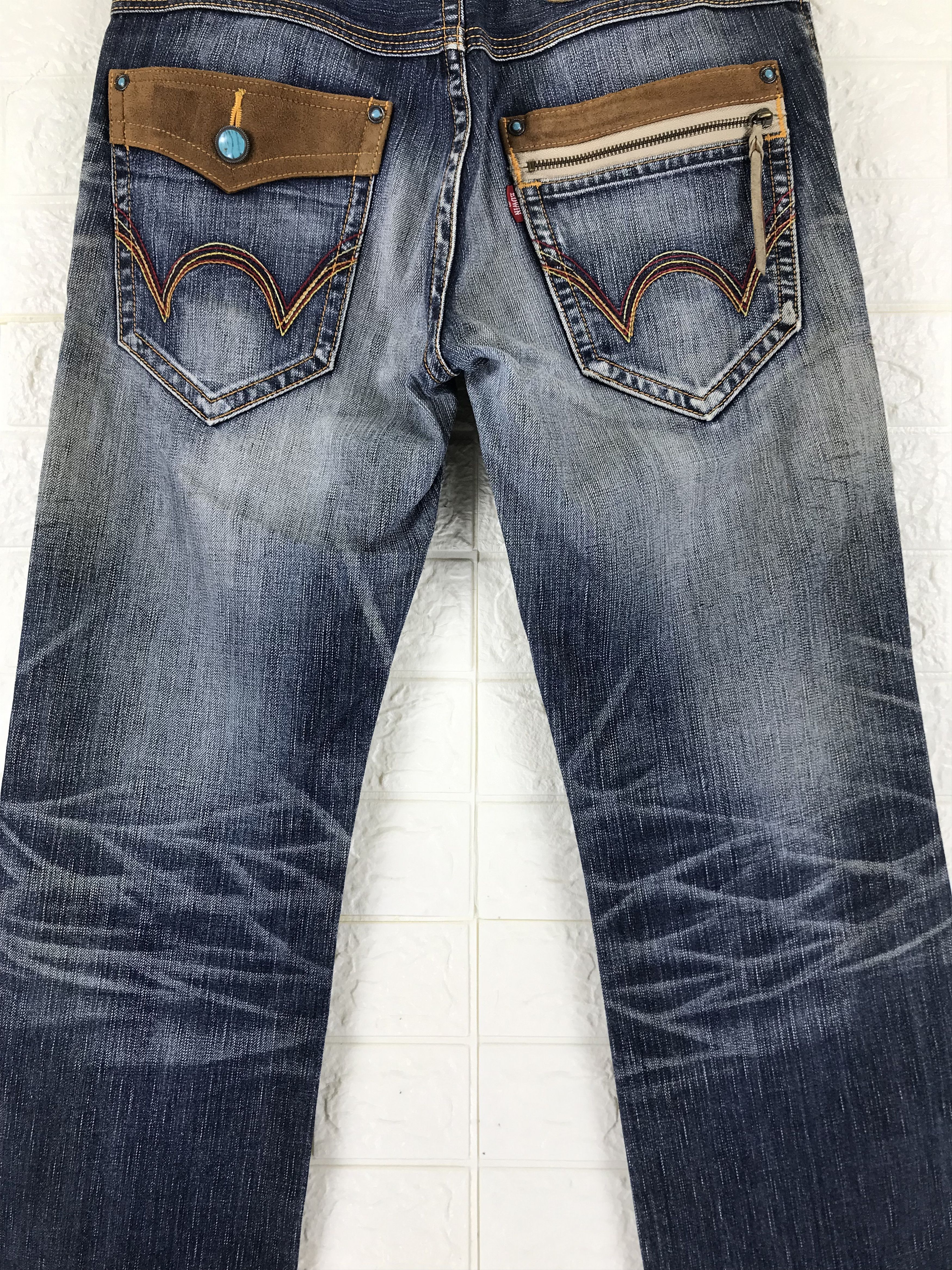 Edwin Vintage Edwin 503 Blue Washed Flare Jeans Size US 31 - 7 Thumbnail