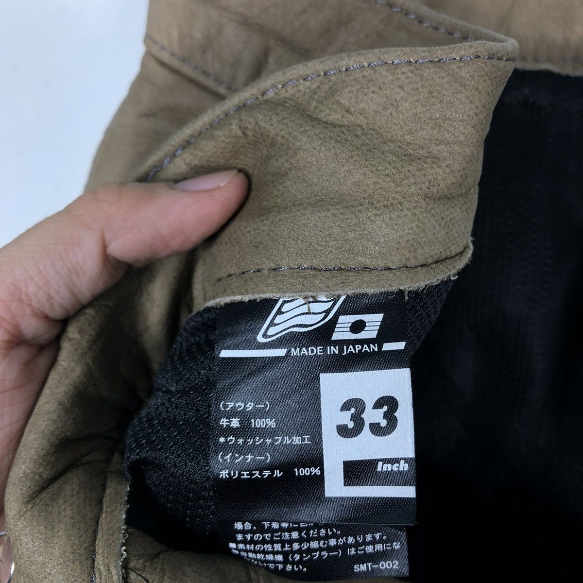 Genuine Leather 🔥90’s Vintage Biker Leather Pants Japan Made Size US 36 / EU 52 - 15 Thumbnail