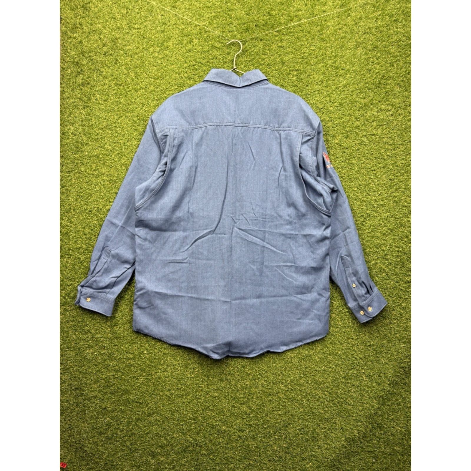 Denime Drifire Denim Chambray Long Sleeve Shirt Mens XL Button-Up 90s Classic Workwear Blue Shirt Mens XL Size US XL / EU 56 / 4 - 2 Thumbnail