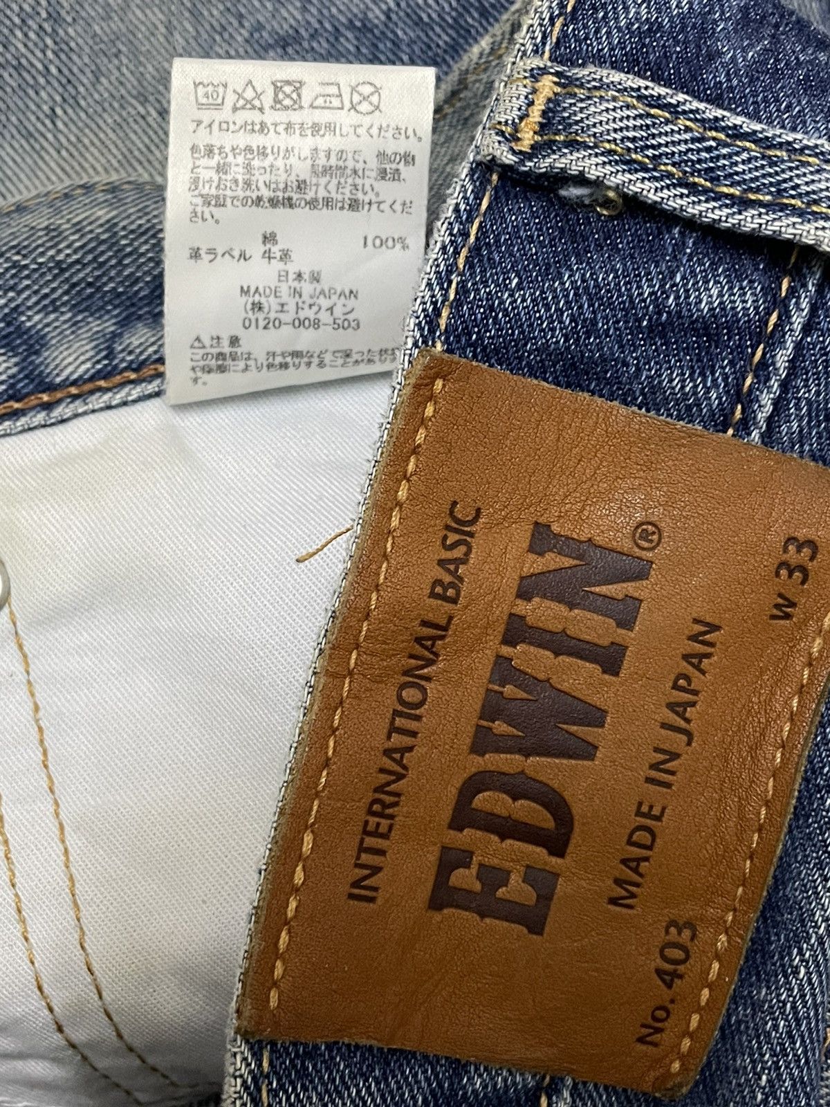 Edwin VINTAGE EDWIN DESIGNER 90S JAPAN MUDWASH DISTRESSED OG DENIM Size US 33 - 17 Thumbnail