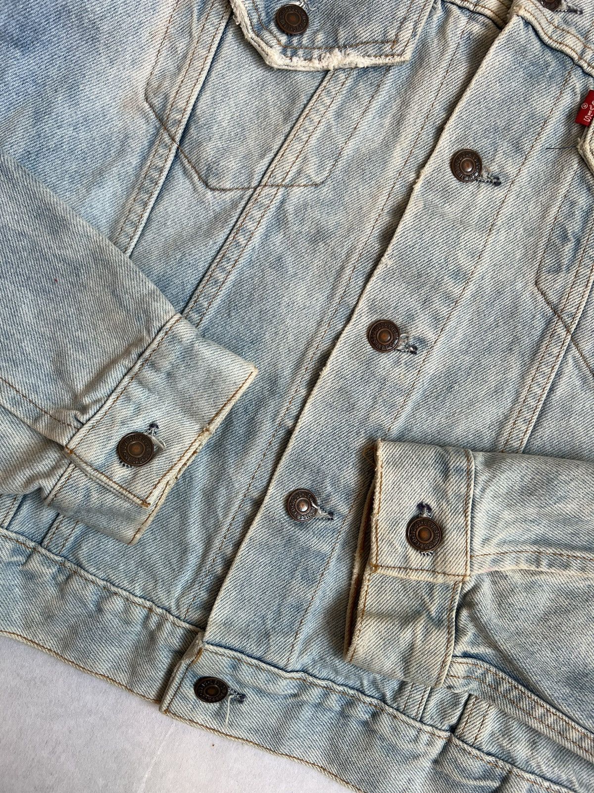 Levi's Vintage 90's Levis 70505 Light Blue Wash Denim Trucker Size US M / EU 48-50 / 2 - 8 Thumbnail