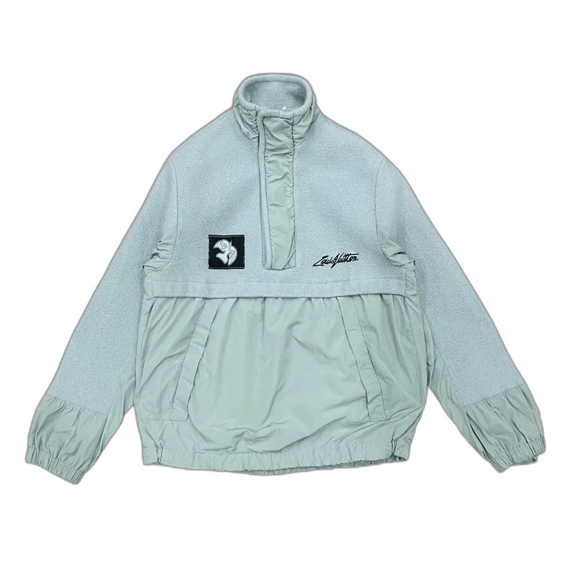 Louis Vuitton Louis Vuitton Blue Half-Zip Jacket with Logo Size US L / EU 52-54 / 3 - 1 Thumbnail