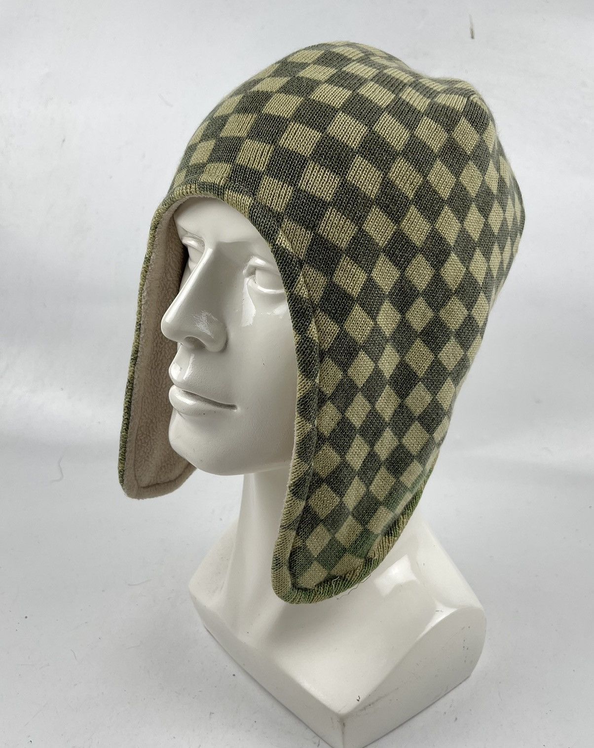 Japanese Brand ica headwear checkered beanie hat winter hat tc49 Size ONE SIZE - 1 Thumbnail