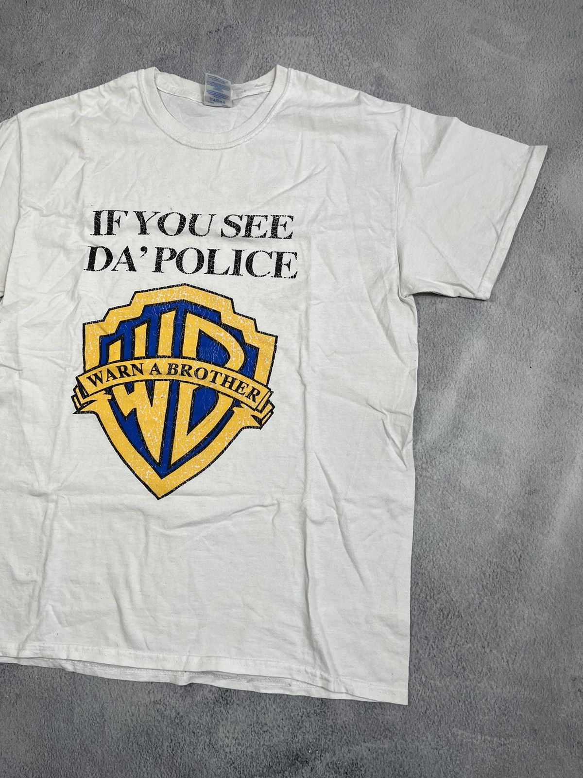 Vintage Vintage Y2K Humor “Warn a brothers” t-shirt big logo size M Size US M / EU 48-50 / 2 - 3 Thumbnail