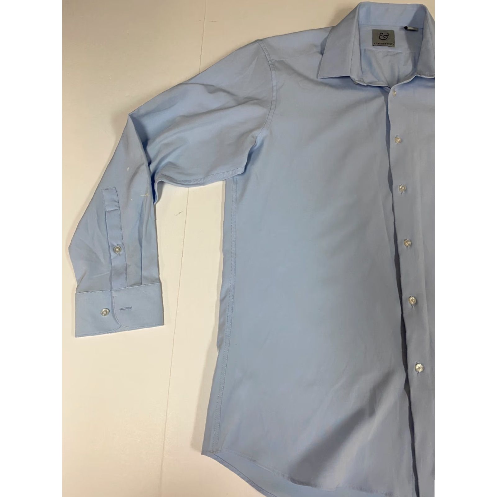 Vintage Kilburne and Finch Mens Dress Shirt 16 Blue Formal Regular Size 42R - 3 Thumbnail
