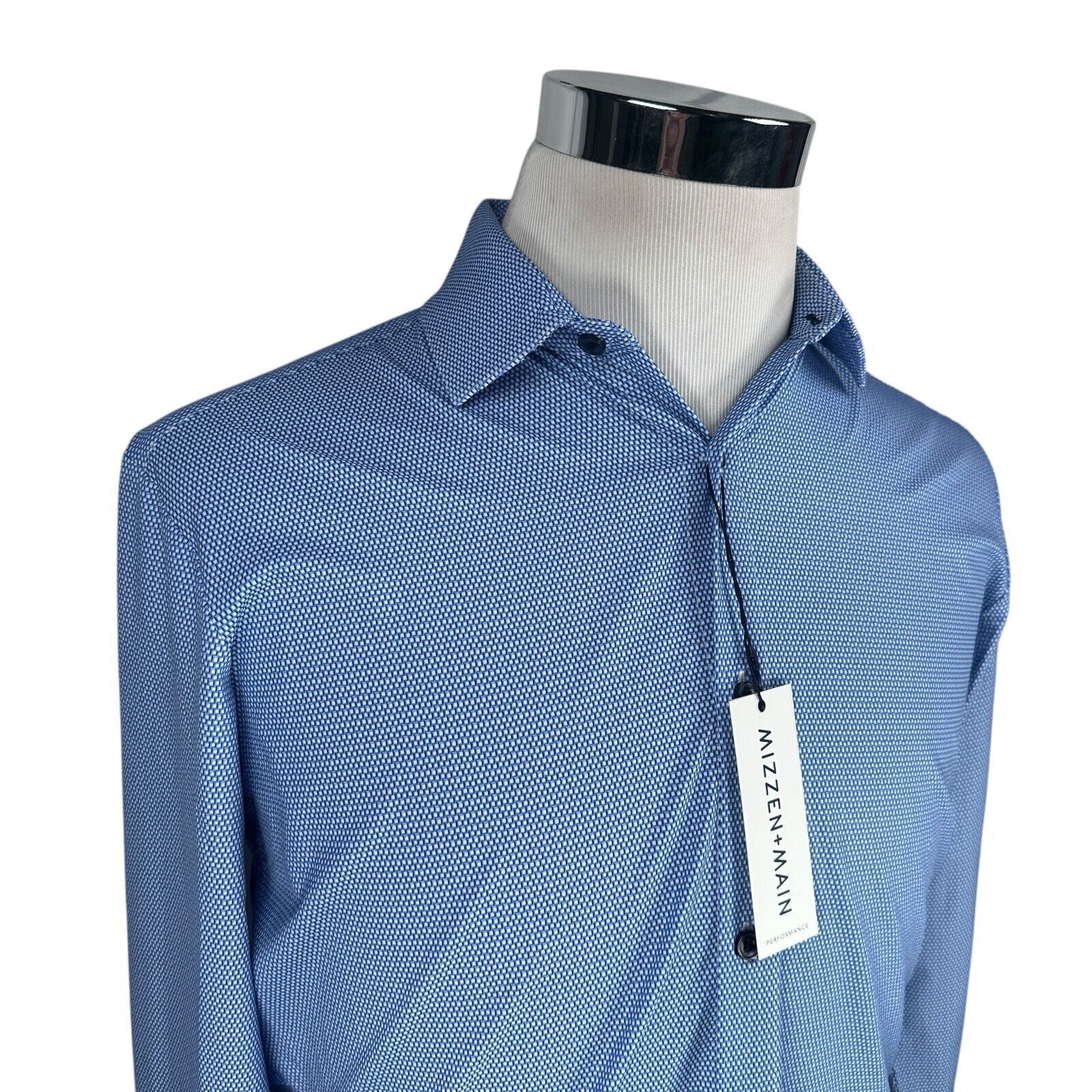 Mizzen+Main Mizzen Main McClane Shirt Mens Small Light Blue Long Sleeve Size US S / EU 44-46 / 1 - 2 Thumbnail