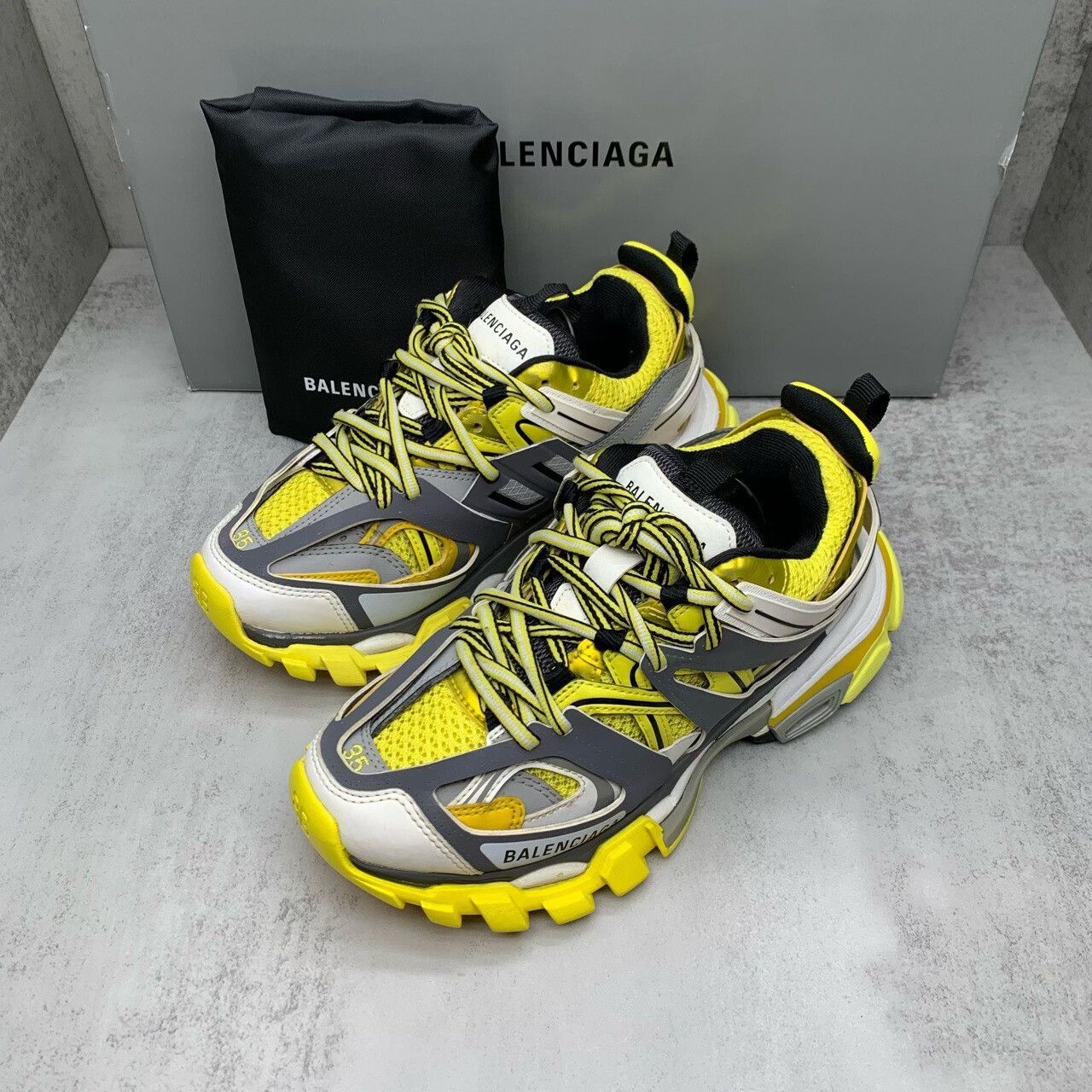 Balenciaga Balenciaga Track Sneakers White Gray Yellow Size US 5 / EU 37 - 1 Thumbnail