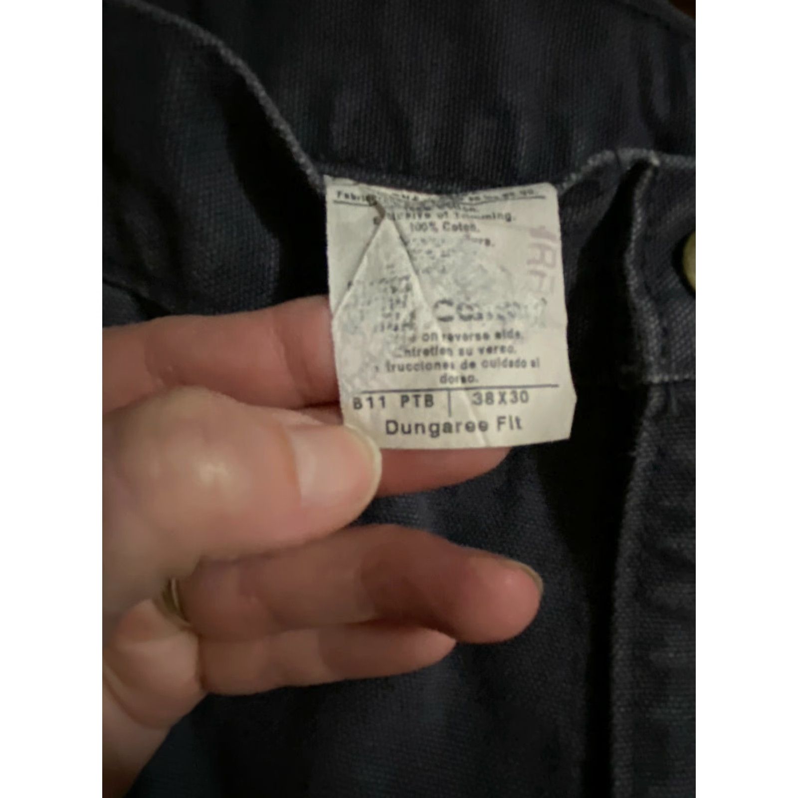 Carhartt Carhartt Mens Pants 38x30 Dungaree Fit Canvas Work Trades Carpenter Pockets Size US 38 / EU 54 - 4 Thumbnail