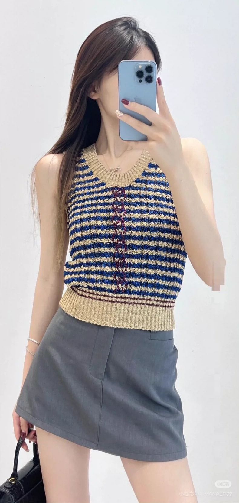 Chanel Chanel 24S gold thread knitted striped vest Size XXS / US 00 / IT 34 - 9 Thumbnail