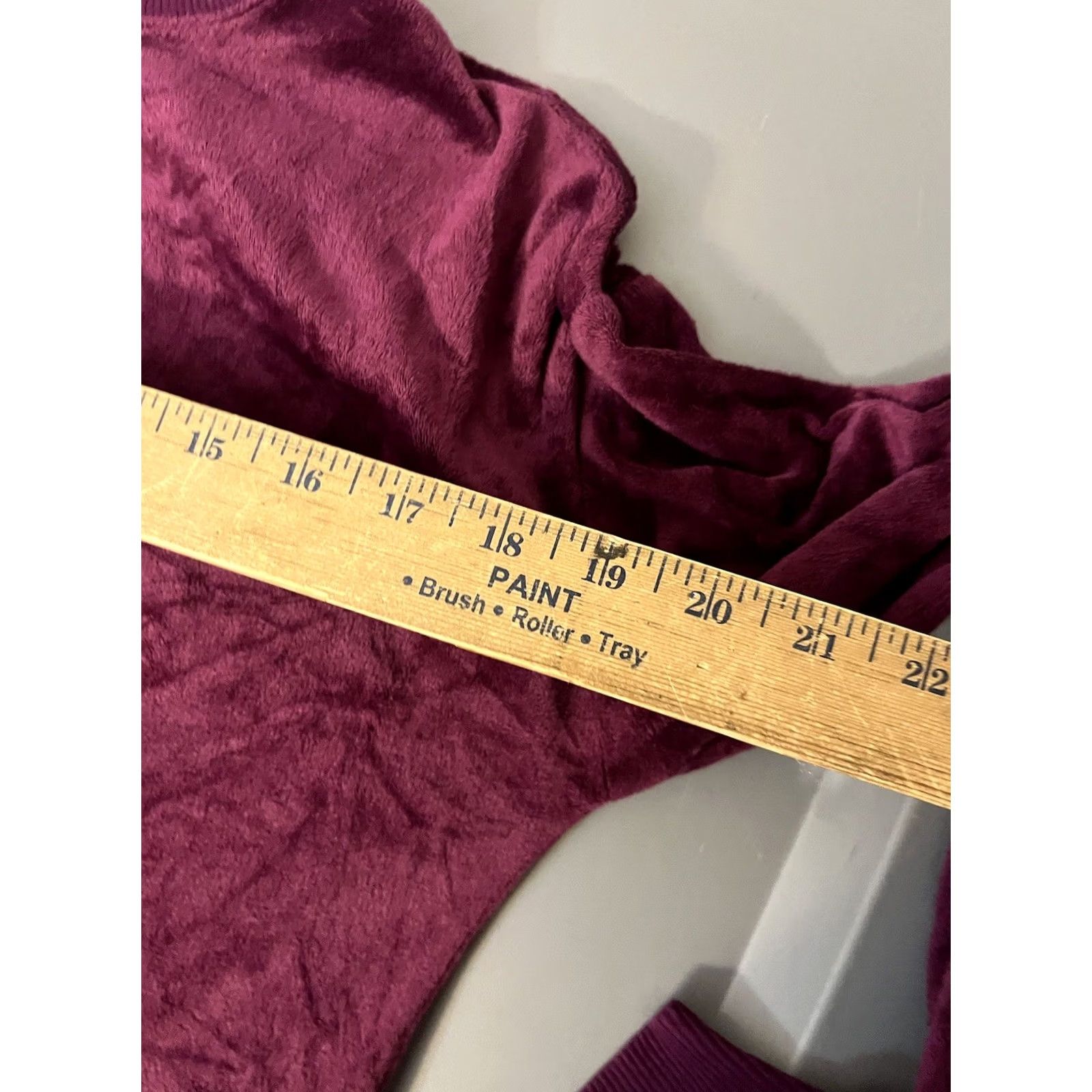 Nautica Nautica Shirt Women S Purple Velour Long Sleeve Henley Lounge Cozy Top Size S / US 4 / IT 40 - 4 Thumbnail