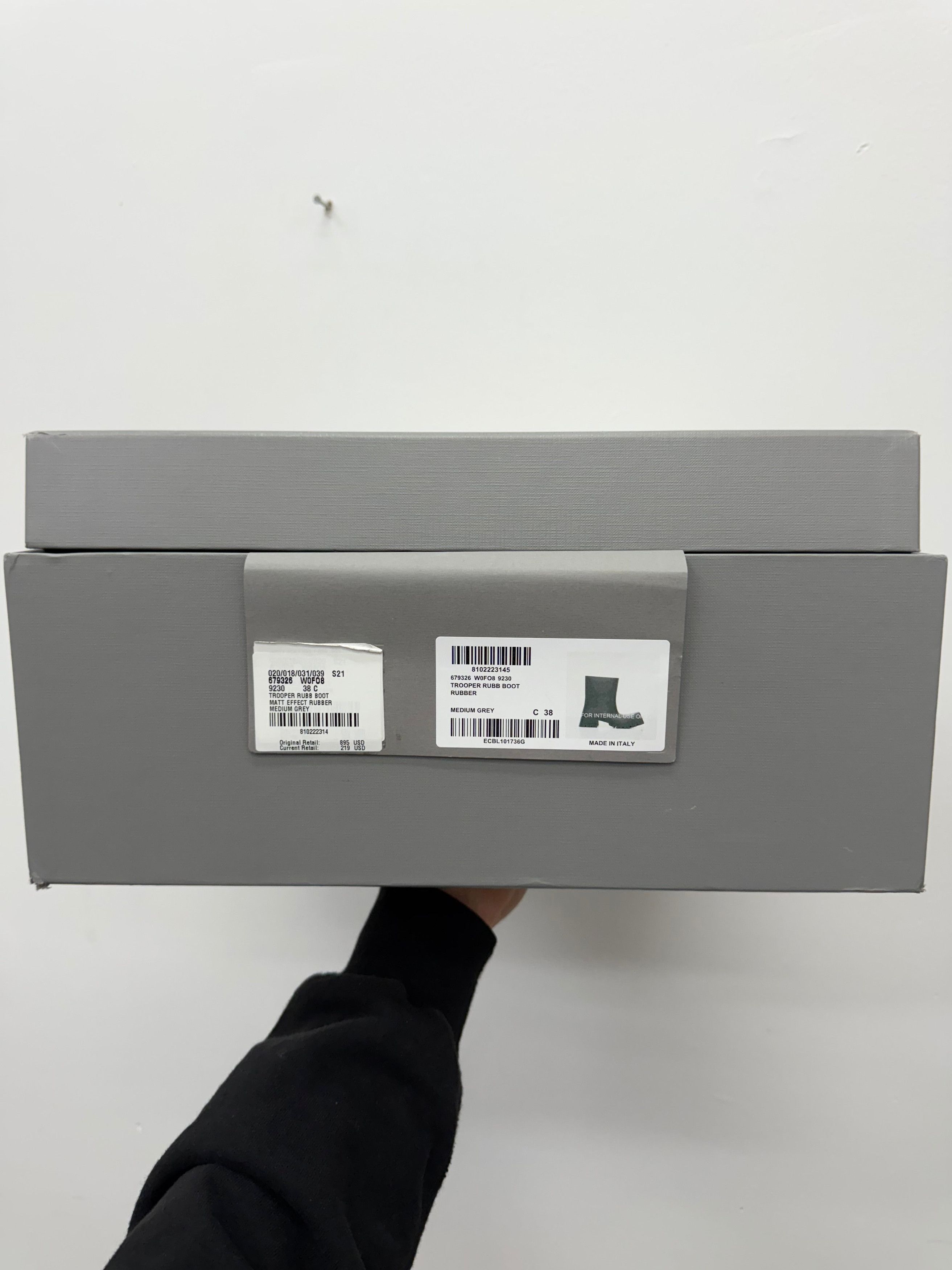 Balenciaga Balenciaga Trooper Boot - Size 8 US Grey Rubber NEW Size US 8 / EU 41 - 6 Thumbnail